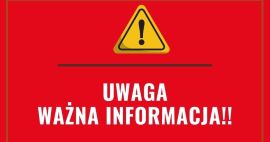 Plakat informujący o ważnej informacji 